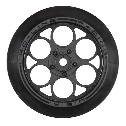 Showtime Front Runner 2.2"/2.7" Black Front Drag Racing 12mm Hex Wheels (2) for Drag