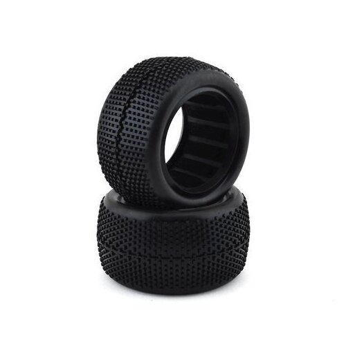 Raw Speed SuperMini 1/10 Buggy Rear Tire - Soft with Grey Open Cell Insert 2pc - RS100309SG