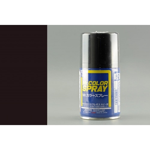 Mr Color Spray Paint - Semi-Gloss Black - S-092