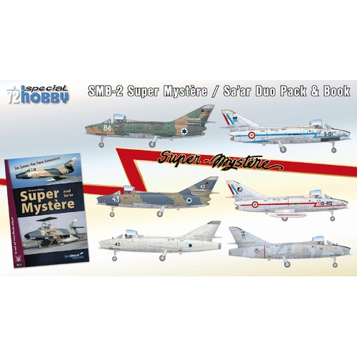 Special Hobby - 1/72 SMB-2 Super Mystere Duo Pack & Book Plastic Model Kit