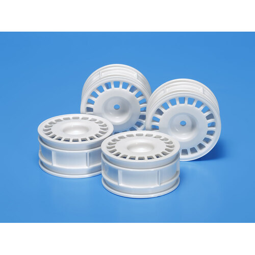 Tamiya - RALLY DISH WHEELS 4PCS. (WHITE, 26mm/+2)