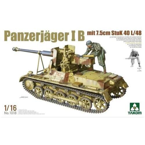 Takom - 1/16 Panzerjager IB mit 7.5cm Stuk 40 L/48 Plastic Model Kit [1018]