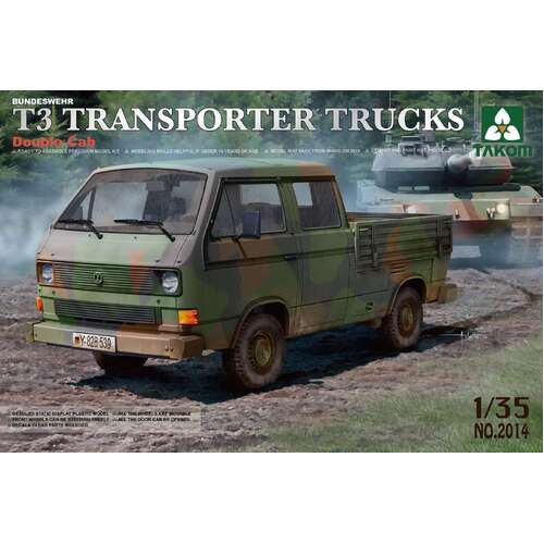 Takom - 1/35 Bundeswehr T3 Transporter Trucks/ Double Cab Plastic Model Kit [2014]