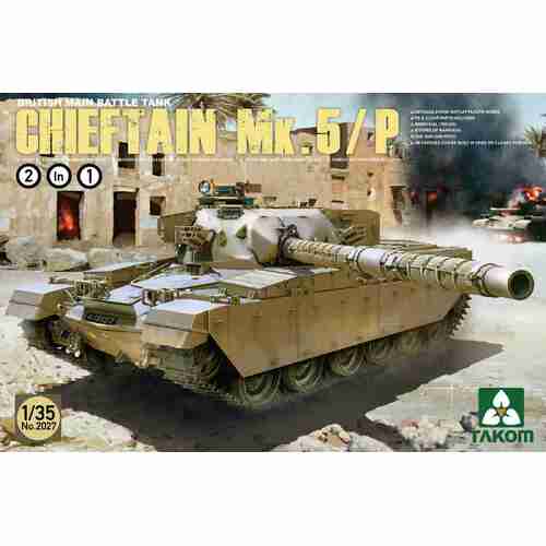 Takom - 1/35 British Main Battle Tank Chieftain Mk.5/P 2 in 1 Plastic Model Kit