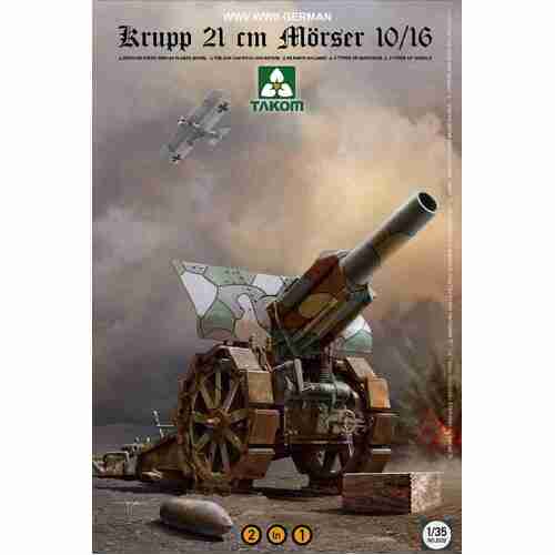 Takom - 1/35 Krupp 21 cm Mo¨rser 10/16 2in1 Plastic Model Kit