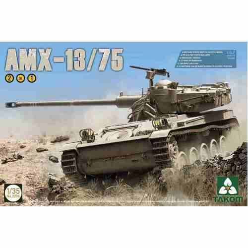 Takom 1/35 I.D.F Light Tank AMX-13/75 2 in 1 Plastic Model Kit