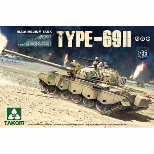 Takom - 1/35 Iraqi Medium Tank Type 69 II 2 in 1 Plastic Model Kit