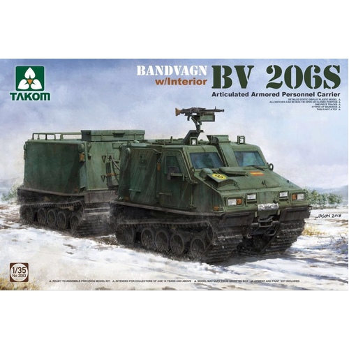 Takom - 1/35 Bandvagn Bv 206S Articulated Armored Personnel Carrier Plastic Model Kit
