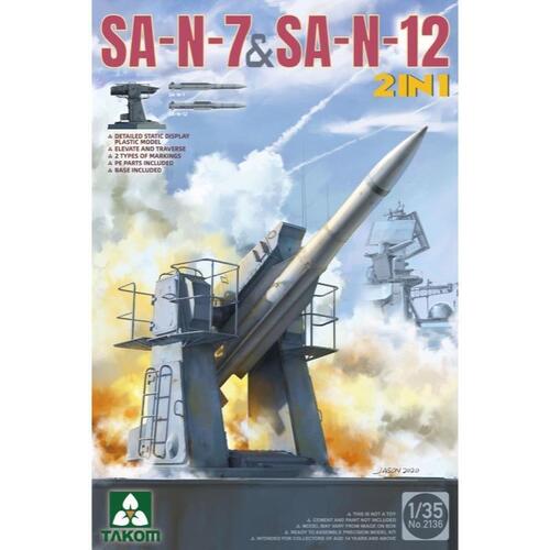 Takom - 1/35 Russian Navy SA-N-7 'Gadfly' & SA-N-12 'Grizzly' SAM Plastic Model Kit