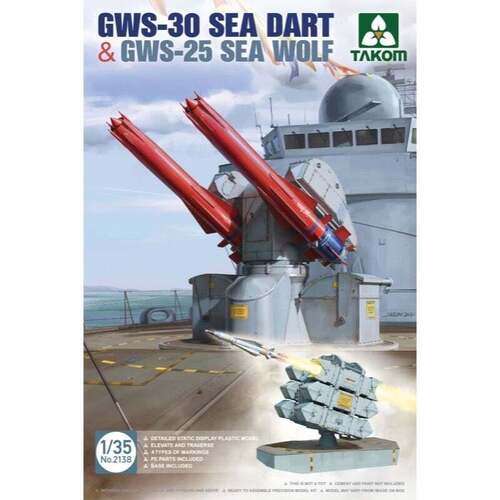 Takom - 1/35 GWS-30 Sea Dart & GWS-25 Sea Wolf Plastic Model Kit