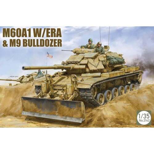 Takom - 1/35 M60A1 w/ERA&M9 Bulldozer Plastic Model Kit