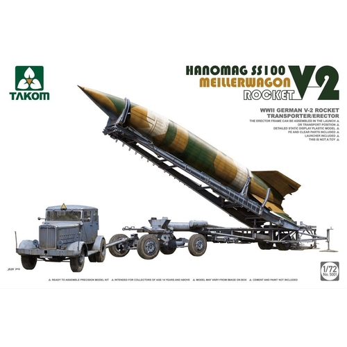 Takom - 1/72 WWII German V-2 Rocket Transporter/Erector Meillerwagen+Hanomag SS100