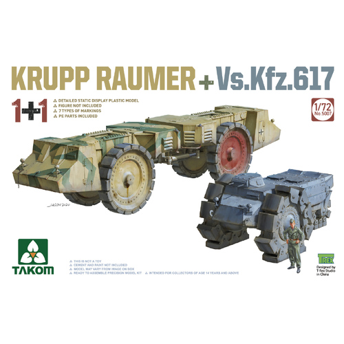 Takom - 1/72 Krupp Raumer+Vs.Kfz.617 (1+1) Plastic Model Kit