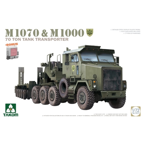 Takom - 1/72 M1070 & M1000 70 Ton Tank Transporter Plastic Model Kit