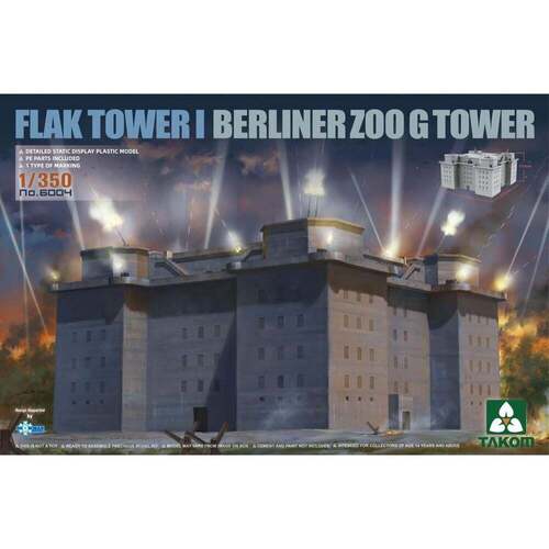 Takom - 1/350 Flak Tower I Berliner Zoo G Tower Plastic Model Kit