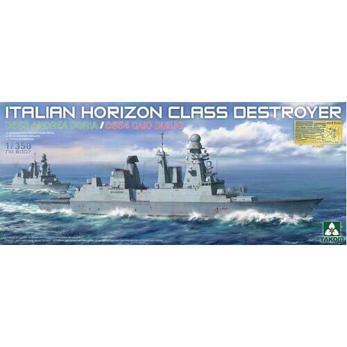 Takom - 1/350 Italian Horizon Class Destroyer D553 Andrew Doria / D554 Caio Duiluo Plastic Model Kit