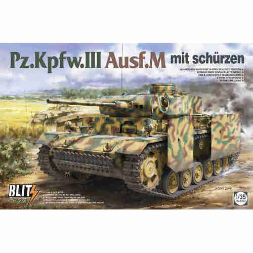 Takom - 1/35 Pz.Kpfw.III Ausf.M mit schürzen Plastic Model Kit