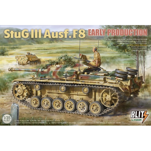 Takom - 1/35 StuG III Ausf.F8 Early Prodution Plastic Model Kit