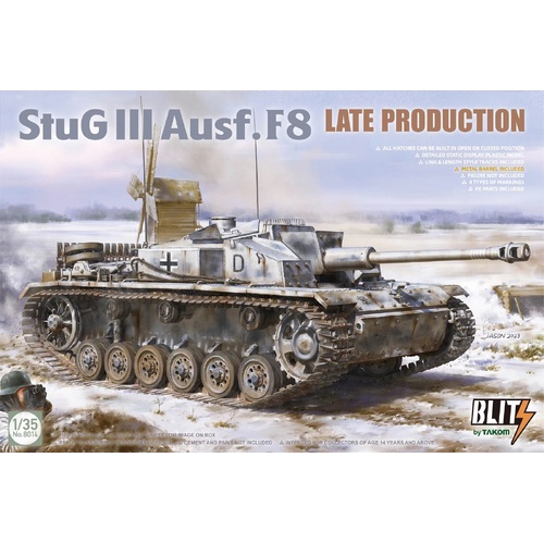 Takom - 1/35 StuG III Ausf.F8 Late Prodution Plastic Model Kit