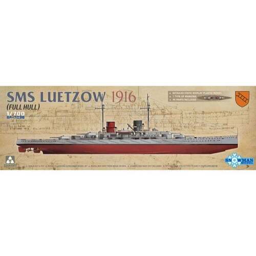 Takom - 1/700 SMS Luetzow 1916 (Full Hull) (Snowman) Plastic Model Kit