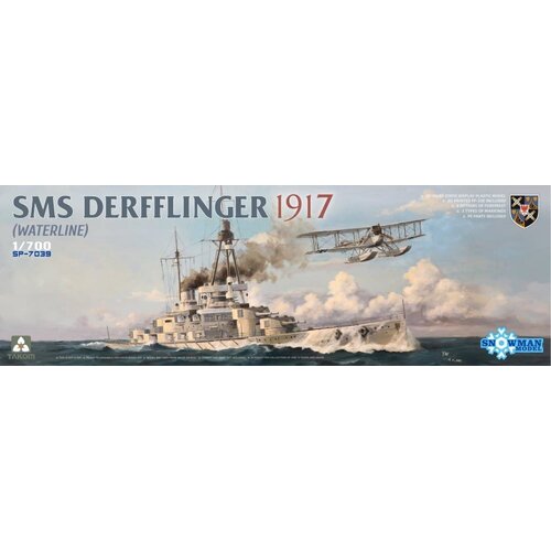 Takom - 1/700 SMS Derfflinger 1917 (Waterline) w/3D printed FF-33E (Snowman) Plastic Model Kit [SP-7039]