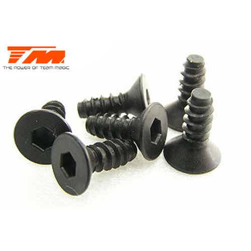 Flat Head Self Tapping screw 3x8 6pce