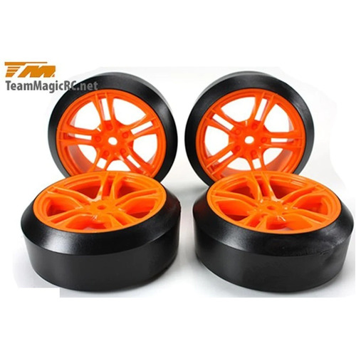 E4D Mounted Drift Tyre 45 Degree Orange