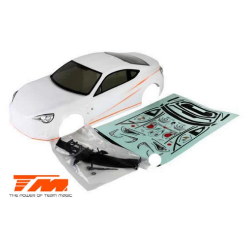 Team Magic Body - 1/10 Touring / Drift - 190mm - Painted - no holes - T86 White 