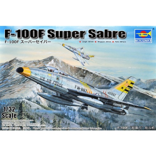 Trumpeter 1/32 F-100F Super Sabre Plastic Model Kit [02246]