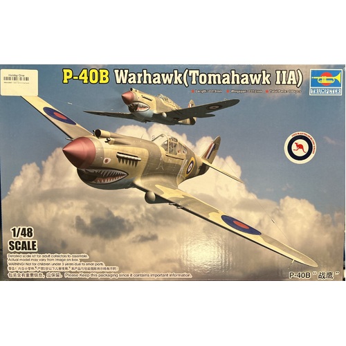 Trumpeter 1/48 Curtiss P-40B Warhawk /w Aussie markings Plastic Model Kit [02807]