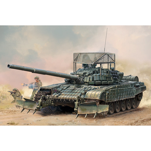 Trumpeter -  1/35 Russian T-72B1 with KTM-6 & Grating Armour Plastic Model Kit [09609]