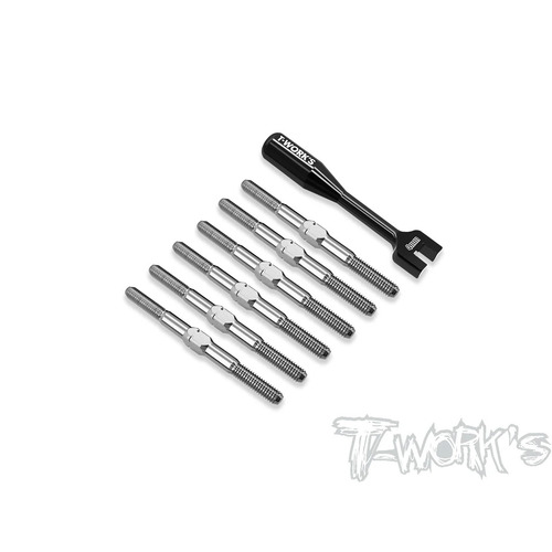 TWORKS 64 Titanium Turnbuckle Set ( For Associated B7/B7D) - TB-317