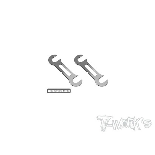 TWORKS 0.5mm Front Roll Center Spacer ( For Xray X4 ) 2pcs.