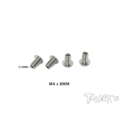 TWORKS 64 Titanium Down Stop Screws 4pcs - TP-087-A