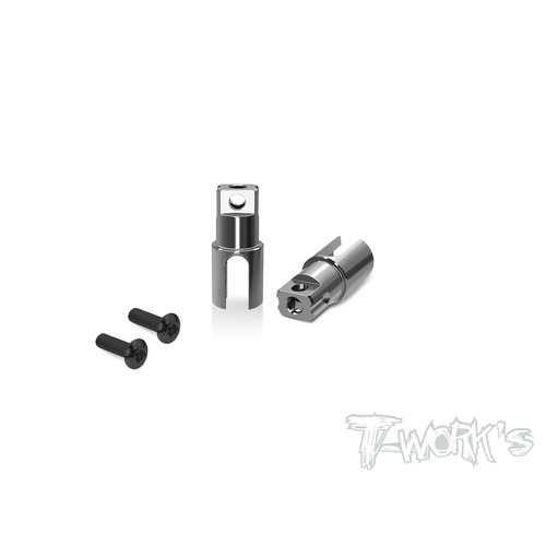 TWORKS Titanium Solid BB Driveshaft Adapters ( For XRAY X4 '23) - TP-179-X4-23