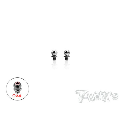 TWORKS 64 Titanium 4.9x10mm  Ball End ( For Xray X4/T4 ) 2pcs. 