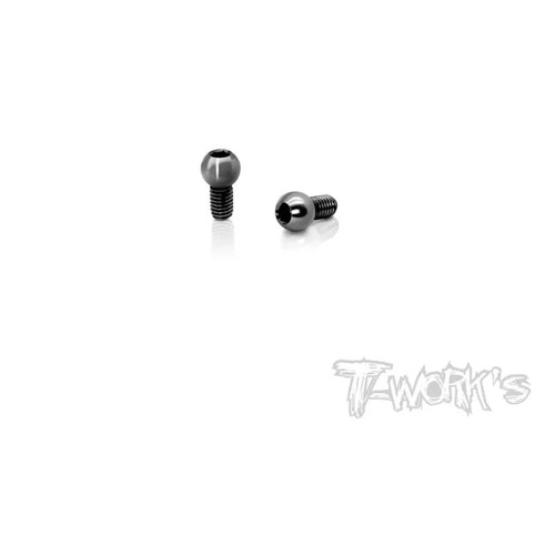 TWORKS 64 Titanium 4.9 x 4mm Antiroll Ball Stud  ( For Xray X4 ) 2pcs. 