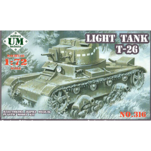 UM-MT 1/72 LIGHT TANK T-26 (TWIN TURRET - model 1931 ) Plastic Model Kit