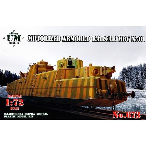 UM-MT 1/72 Motorized Armored Railcar MBV No1 Plastic Model Kit