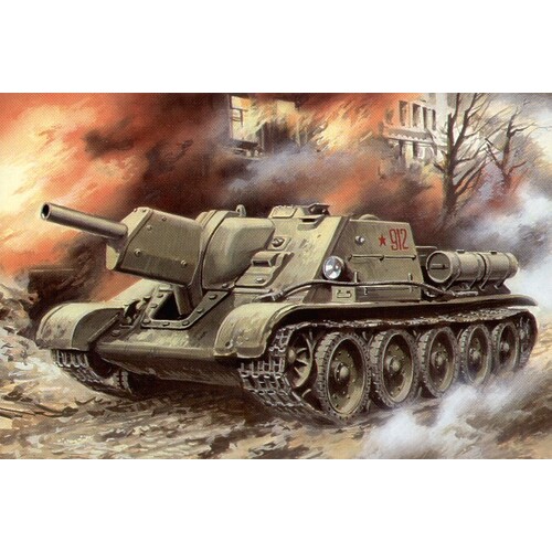 Unimodels 1/72 WWII SELF PROPELLED PLANT SU-122 Plastic Model Kit