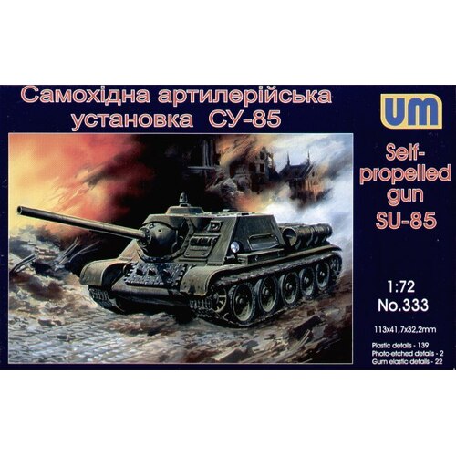 Unimodels 1/72 WWII SELF PROPELLED PLANT SU-85 Plastic Model Kit