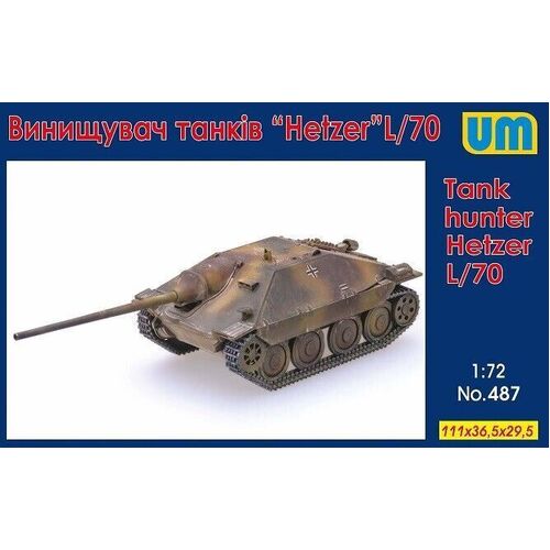 Unimodels 1/72 Tank hunter Hetzer L/70 Plastic Model Kit