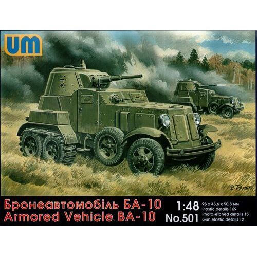Unimodels 1/48 Armored Vehicle BA-10 Plastic Model Kit