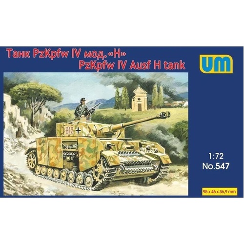 Unimodels 1/72 Tank Panzer IV Ausf. H Plastic Model Kit