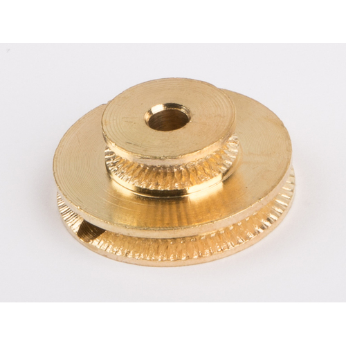 Wilesco Twin Groovedpulley 25 Mm. Polishedbrass