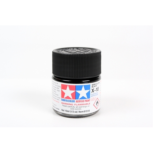 Tamiya - Semi Gloss Black  - Acrylic 10ml - 81518-A00