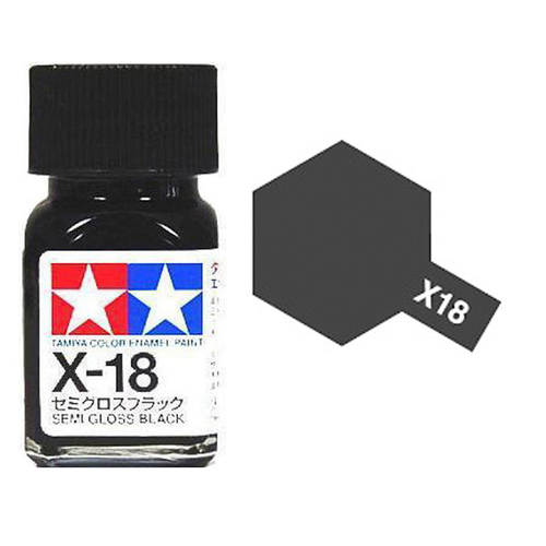 Tamiya - Semi Gloss Black - Enamel 10ml - 80018-000