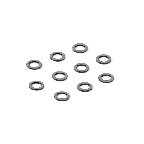 XRAY ALU SHIM 3x5x0.5MM - BLACK (10)