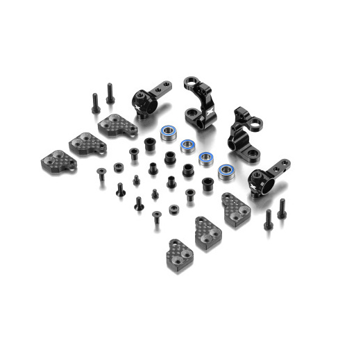 ALU STEERING BLOCKS & C-HUBS WITH BACKSTOP - SET