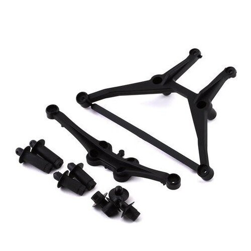 XRAY SCX COMPOSITE FRONT & REAR BODY HOLDER + BODY MOUNTS (8) - XY321321